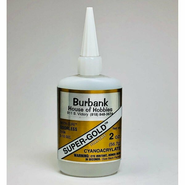 Bob Smith 2 oz Super Odorless Thin Insta-Cure Glue, Gold BSI123